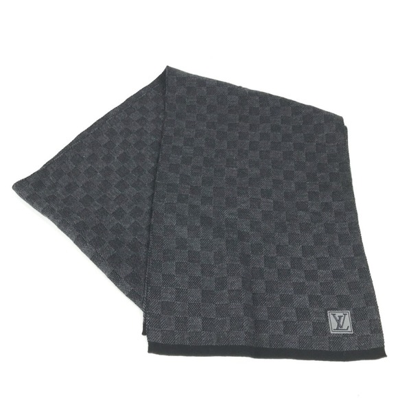 LOUIS VUITTON Black Damier Scarf - Picture 1 of 14